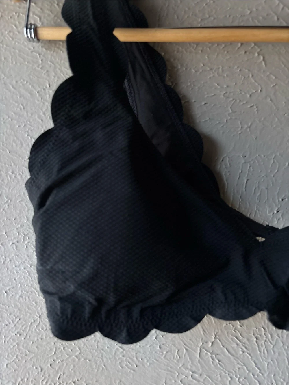 J. Crew Black Scalloped Bralette